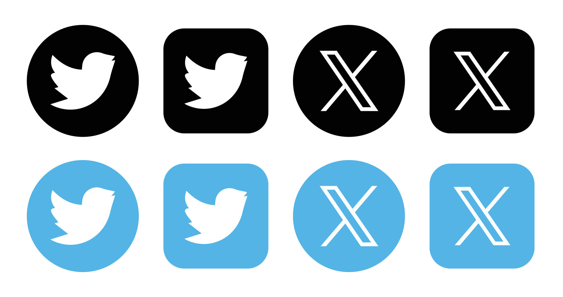 Twitter new logo . Twitter icons. New twitter logo x 2023. x Social ...