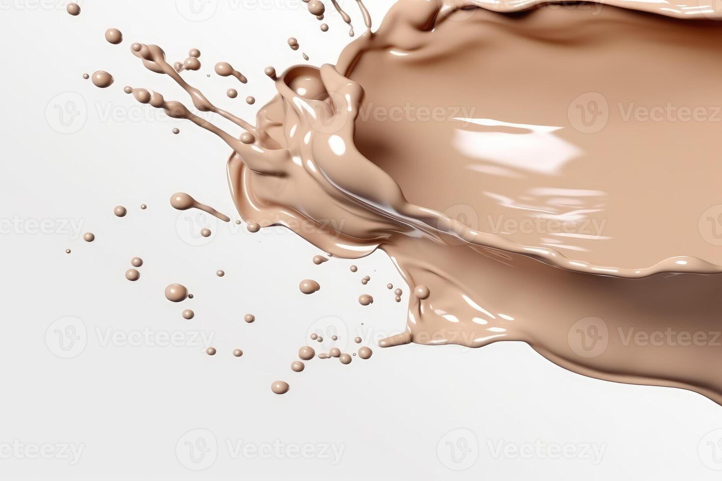Liquid foundation splash fluid cosmetic cream profesional photograpy photo