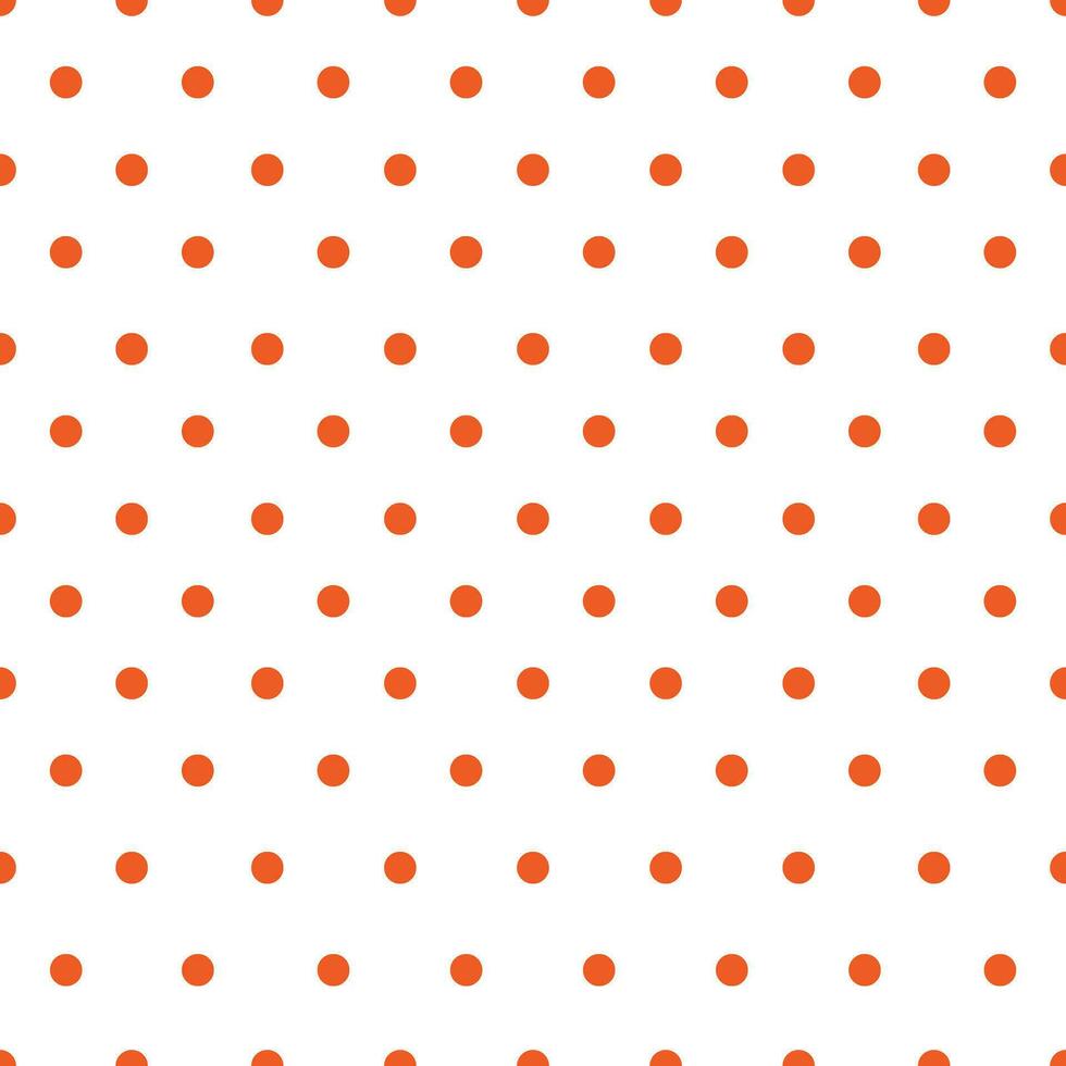 Round circles seamless vector pattern. Dot polka. Halloween style.