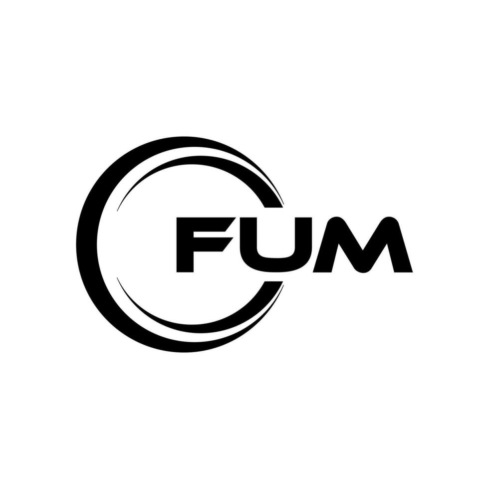 FUM Logo Design, Inspiration for a Unique Identity. Modern Elegance and Creative Design. Watermark Your Success with the Striking this Logo. vector