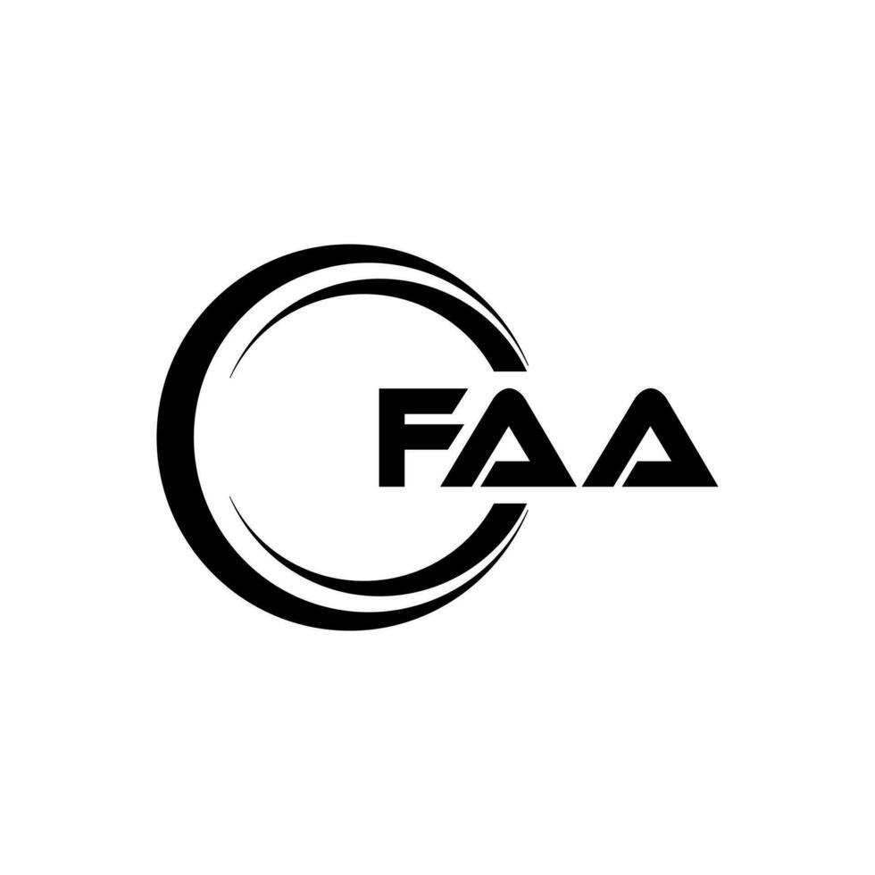 FAA Logo Design, Inspiration for a Unique Identity. Modern Elegance and Creative Design. Watermark Your Success with the Striking this Logo. vector