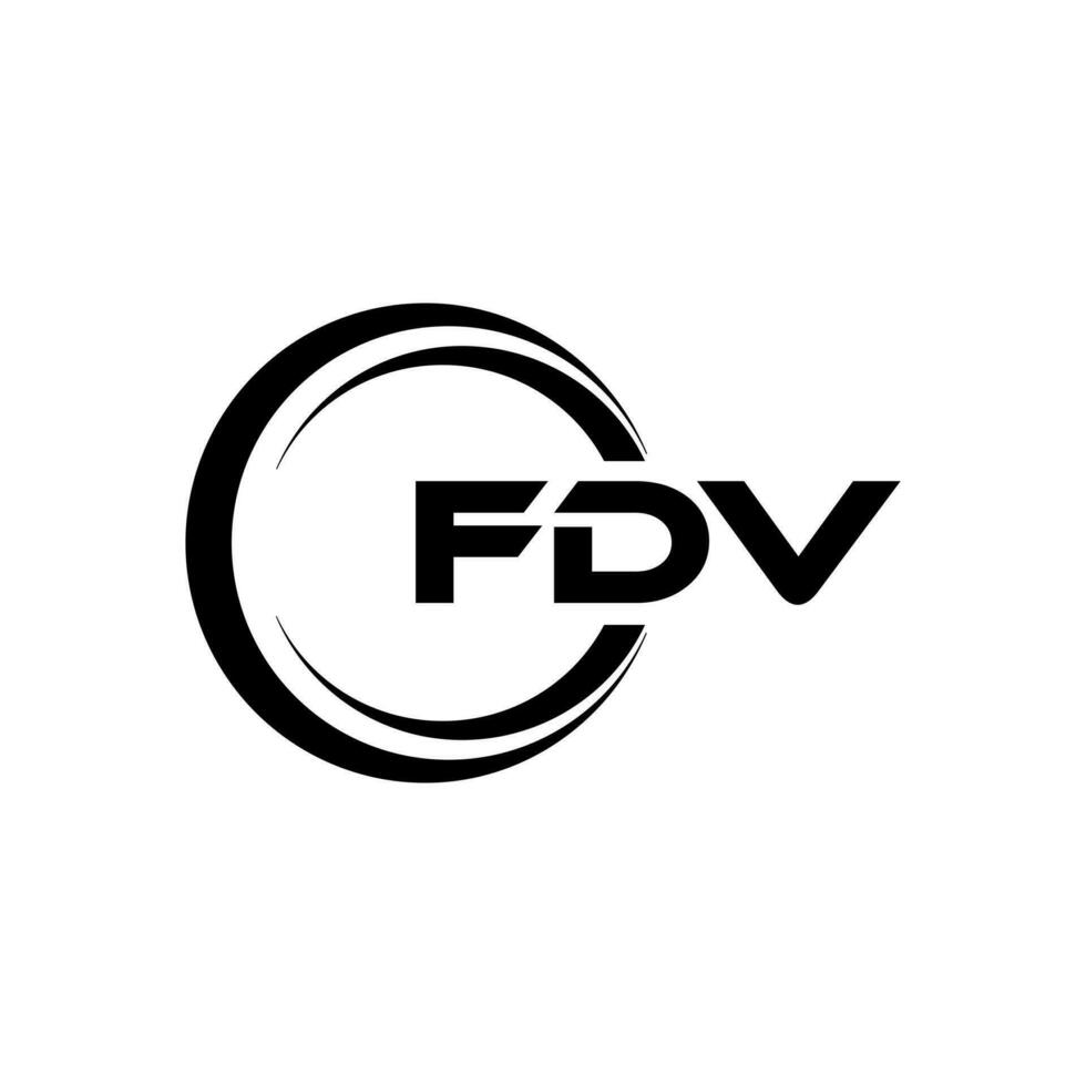 fdv logo diseño, inspiración para un único identidad. moderno elegancia y creativo diseño. filigrana tu éxito con el sorprendentes esta logo. vector