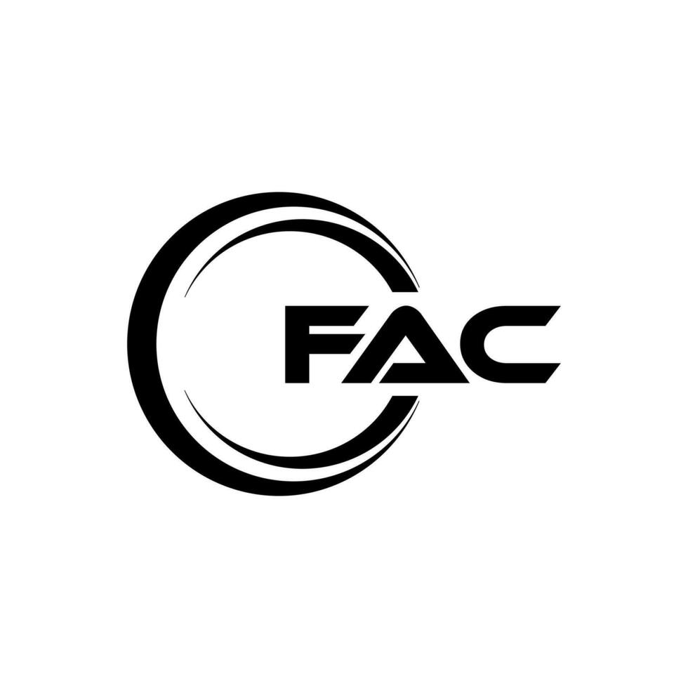 FAC Logo Design, Inspiration for a Unique Identity. Modern Elegance and Creative Design. Watermark Your Success with the Striking this Logo. vector