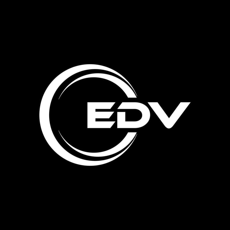 EDV Logo Design, Inspiration for a Unique Identity. Modern Elegance and Creative Design. Watermark Your Success with the Striking this Logo. vector