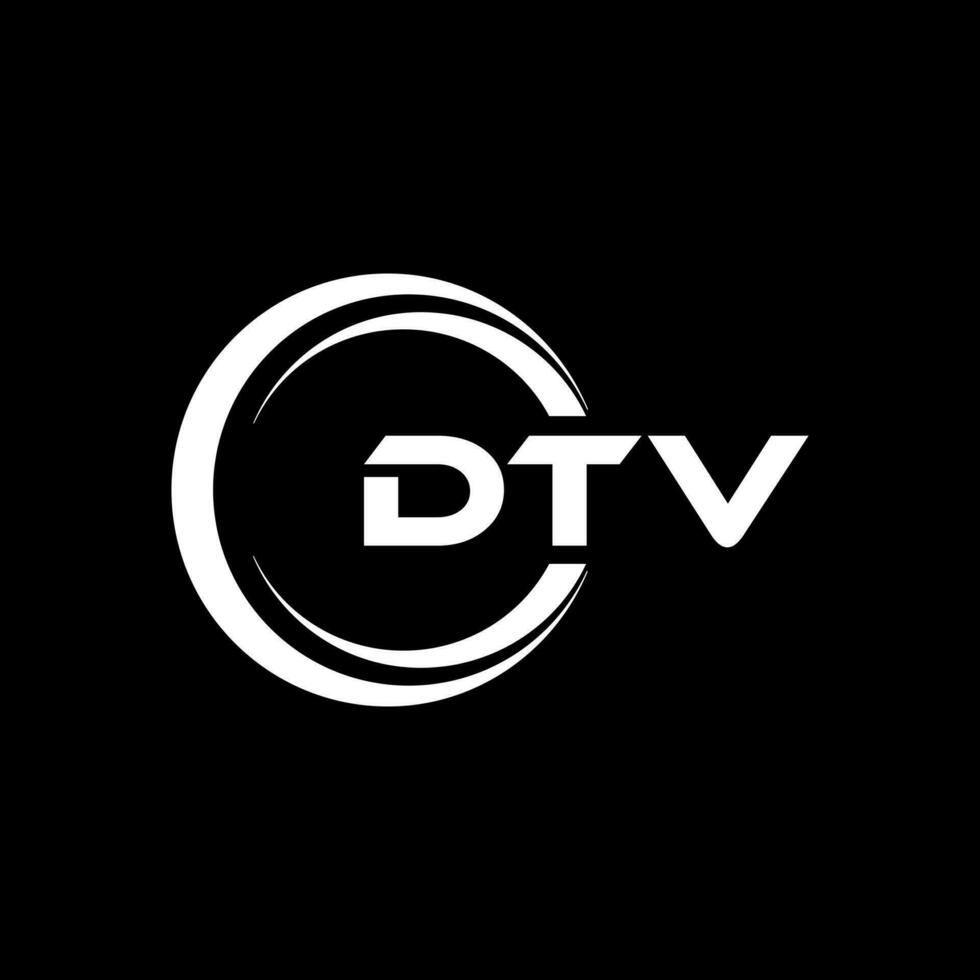 dtv logo diseño, inspiración para un único identidad. moderno elegancia y creativo diseño. filigrana tu éxito con el sorprendentes esta logo. vector