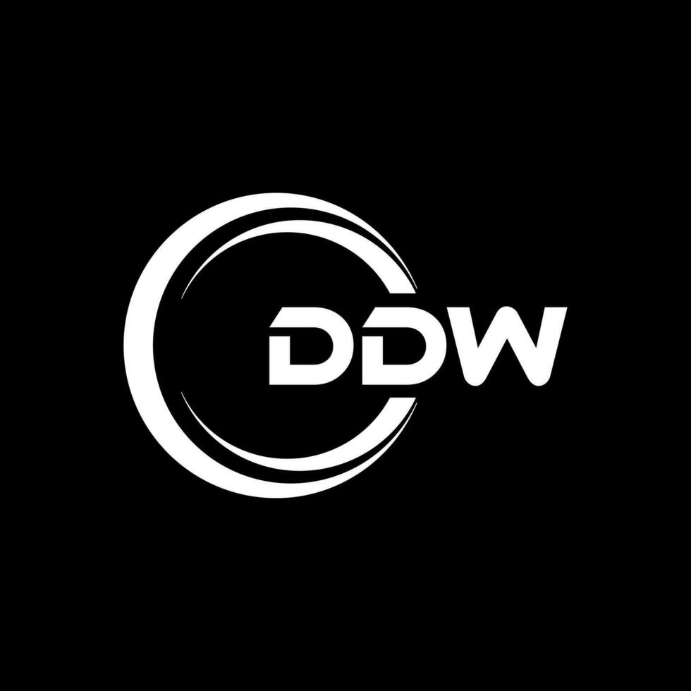 ddw logo diseño, inspiración para un único identidad. moderno elegancia y creativo diseño. filigrana tu éxito con el sorprendentes esta logo. vector