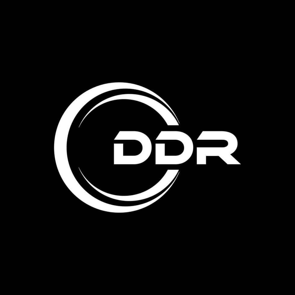 ddr logo diseño, inspiración para un único identidad. moderno elegancia y creativo diseño. filigrana tu éxito con el sorprendentes esta logo. vector