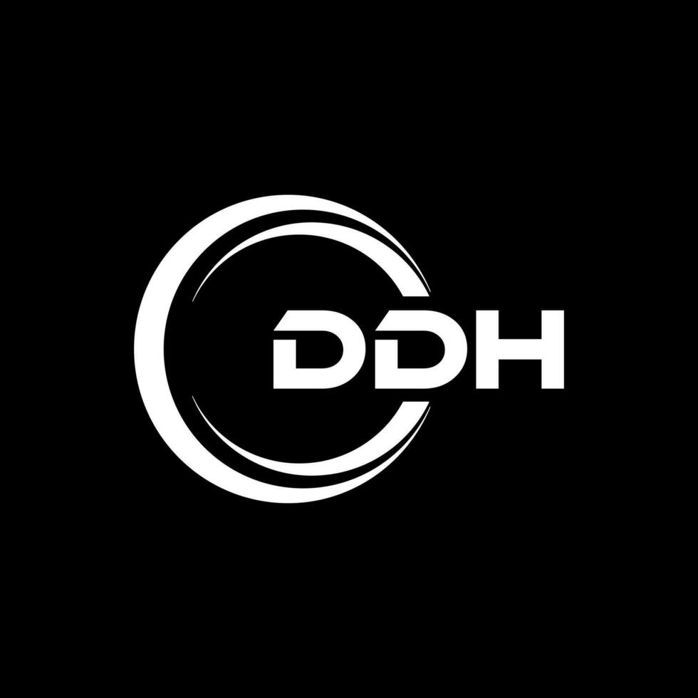 DDH Logo Design, Inspiration for a Unique Identity. Modern Elegance and Creative Design. Watermark Your Success with the Striking this Logo. vector