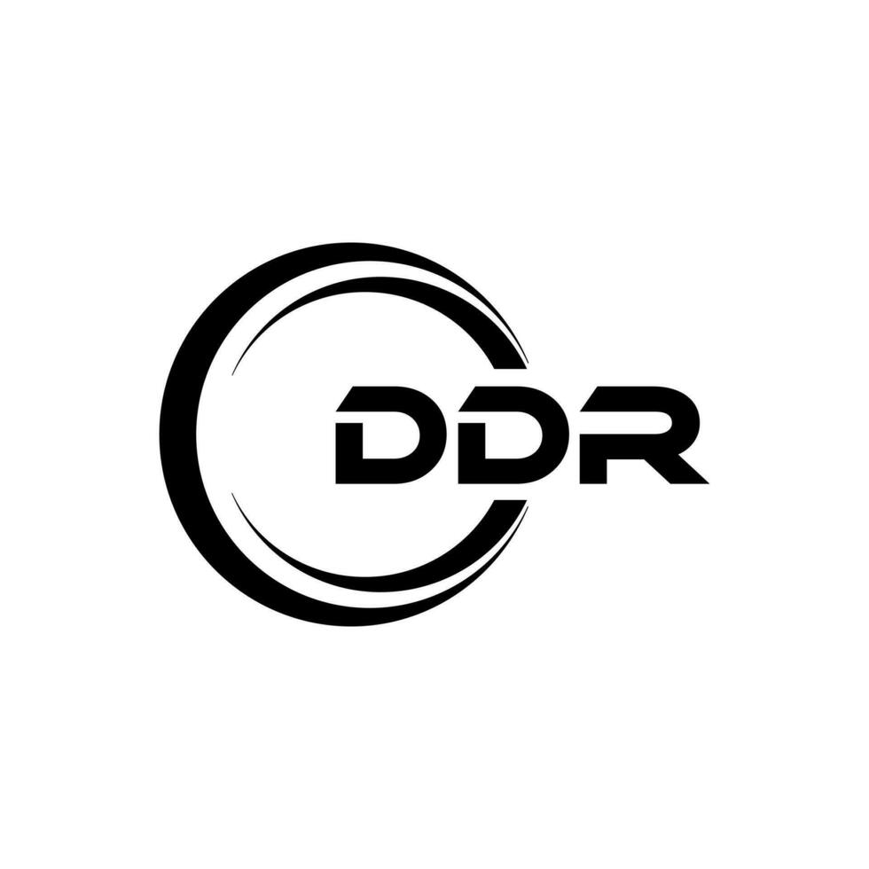 ddr logo diseño, inspiración para un único identidad. moderno elegancia y creativo diseño. filigrana tu éxito con el sorprendentes esta logo. vector