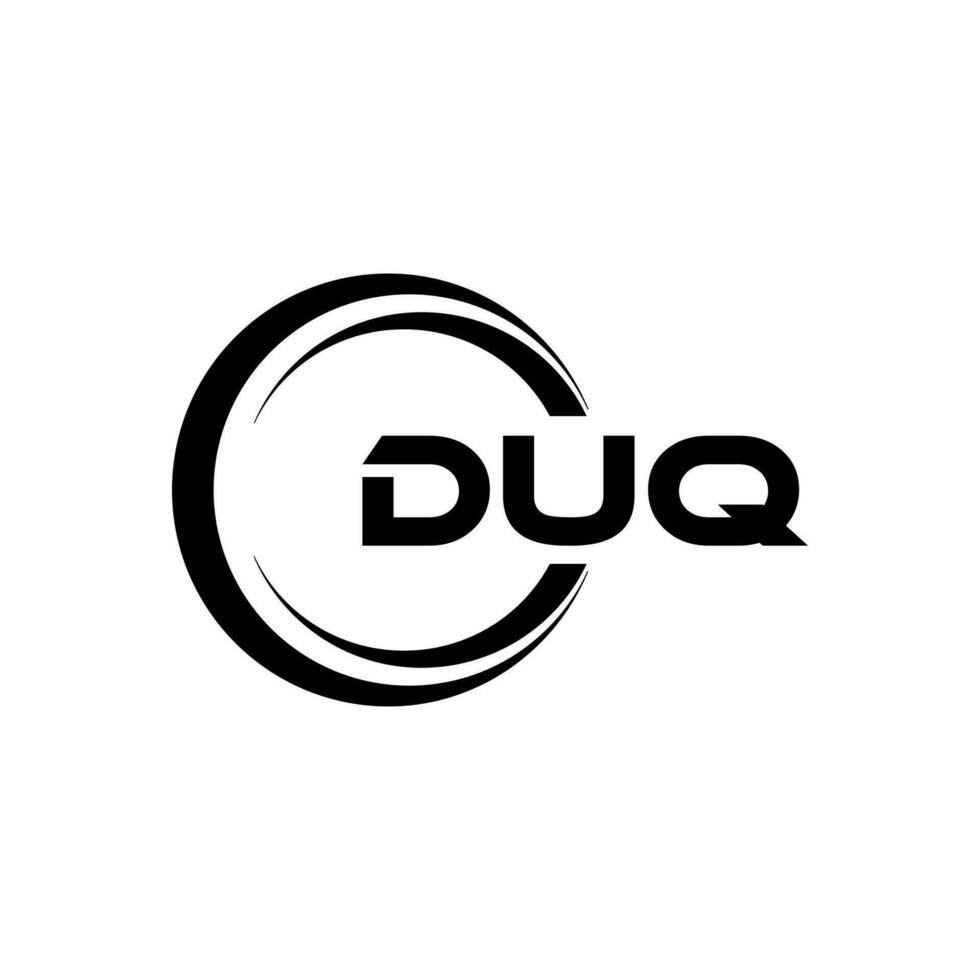 Duq logo diseño, inspiración para un único identidad. moderno elegancia y creativo diseño. filigrana tu éxito con el sorprendentes esta logo. vector