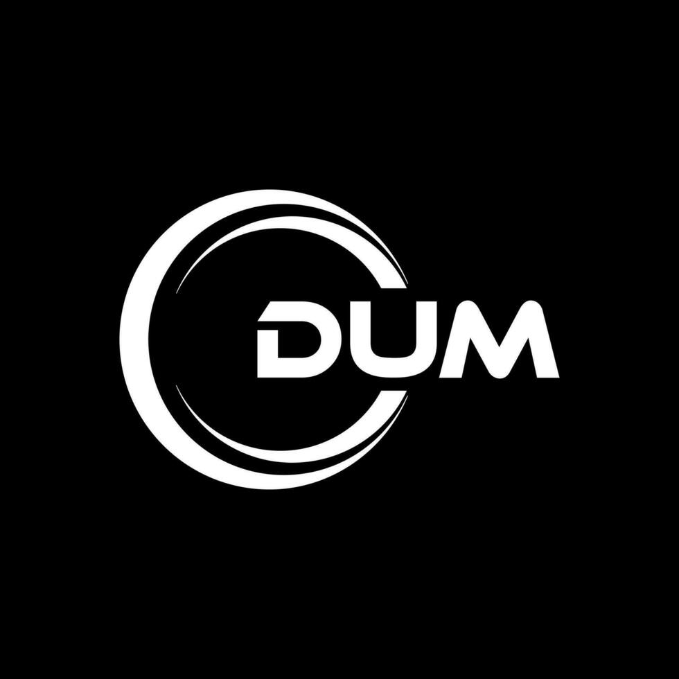 DUM Logo Design, Inspiration for a Unique Identity. Modern Elegance and Creative Design. Watermark Your Success with the Striking this Logo. vector