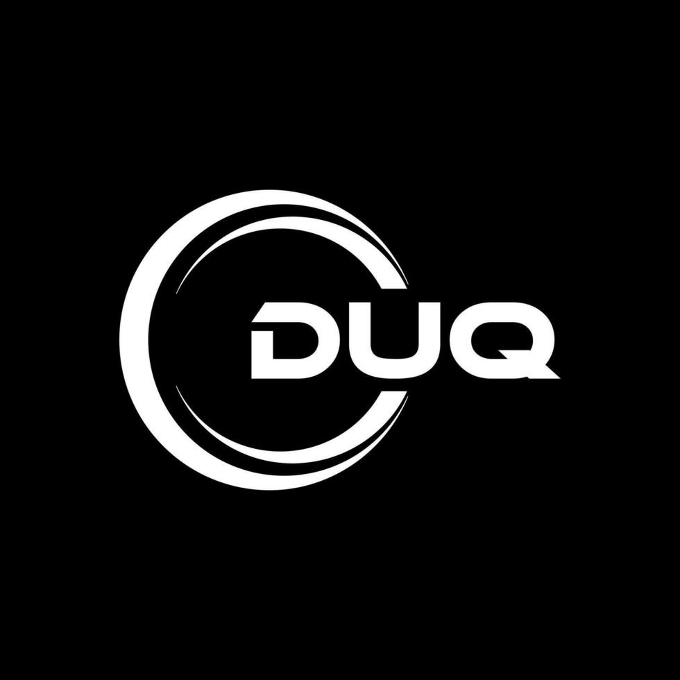 DUQ Logo Design, Inspiration for a Unique Identity. Modern Elegance and Creative Design. Watermark Your Success with the Striking this Logo. vector