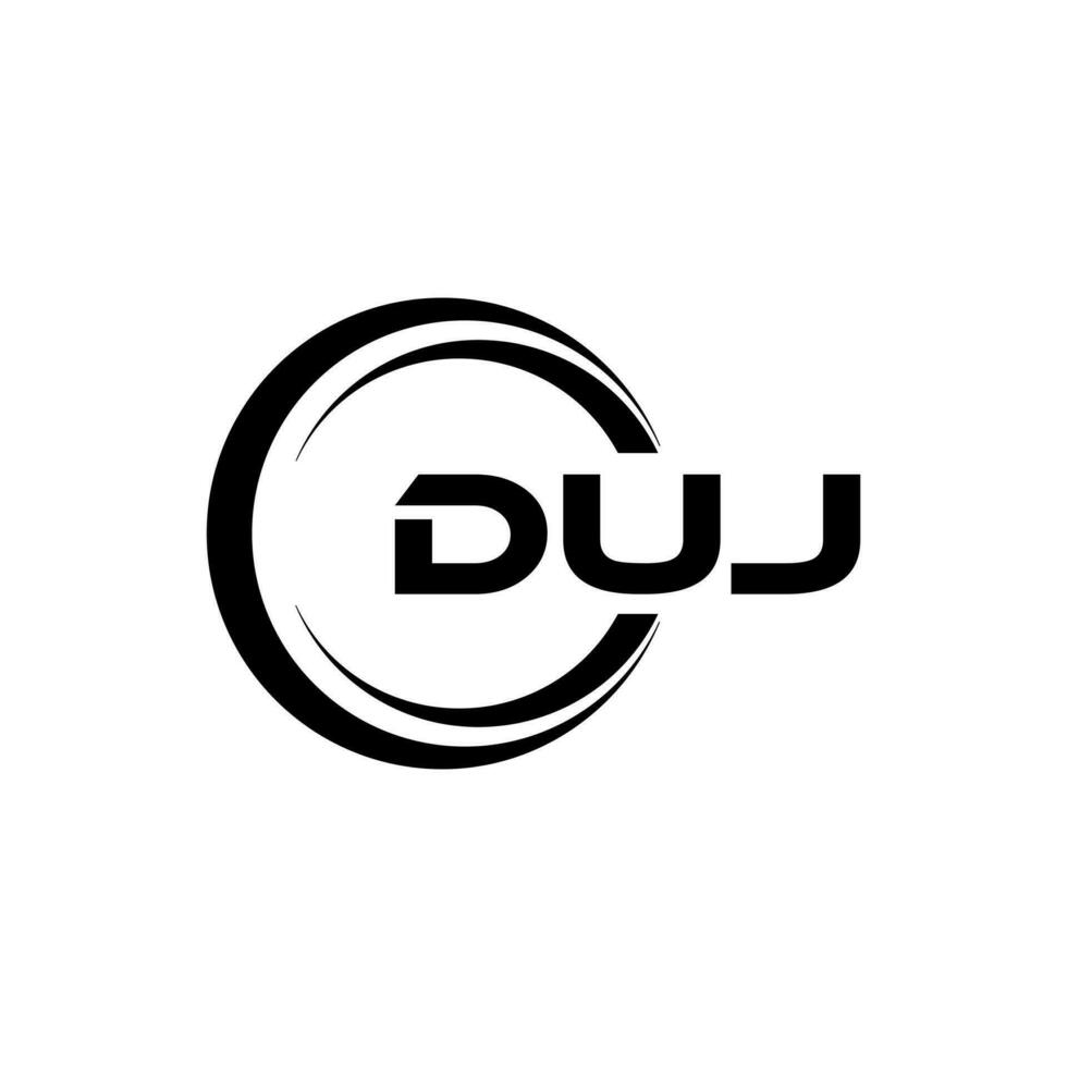 DUJ Logo Design, Inspiration for a Unique Identity. Modern Elegance and Creative Design. Watermark Your Success with the Striking this Logo. vector