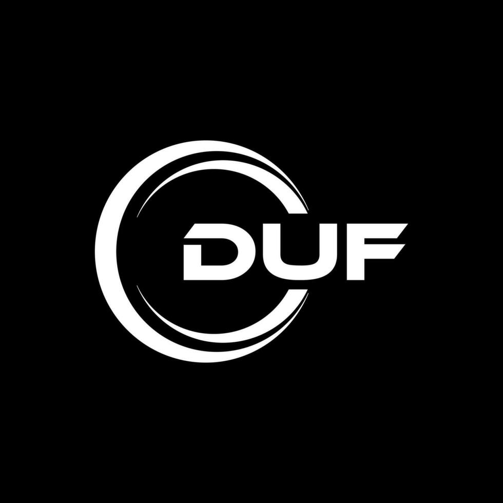 DUF Logo Design, Inspiration for a Unique Identity. Modern Elegance and Creative Design. Watermark Your Success with the Striking this Logo. vector