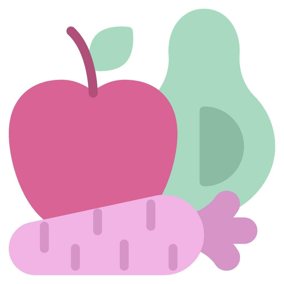 Fruit and Vegetables icon illustration vector