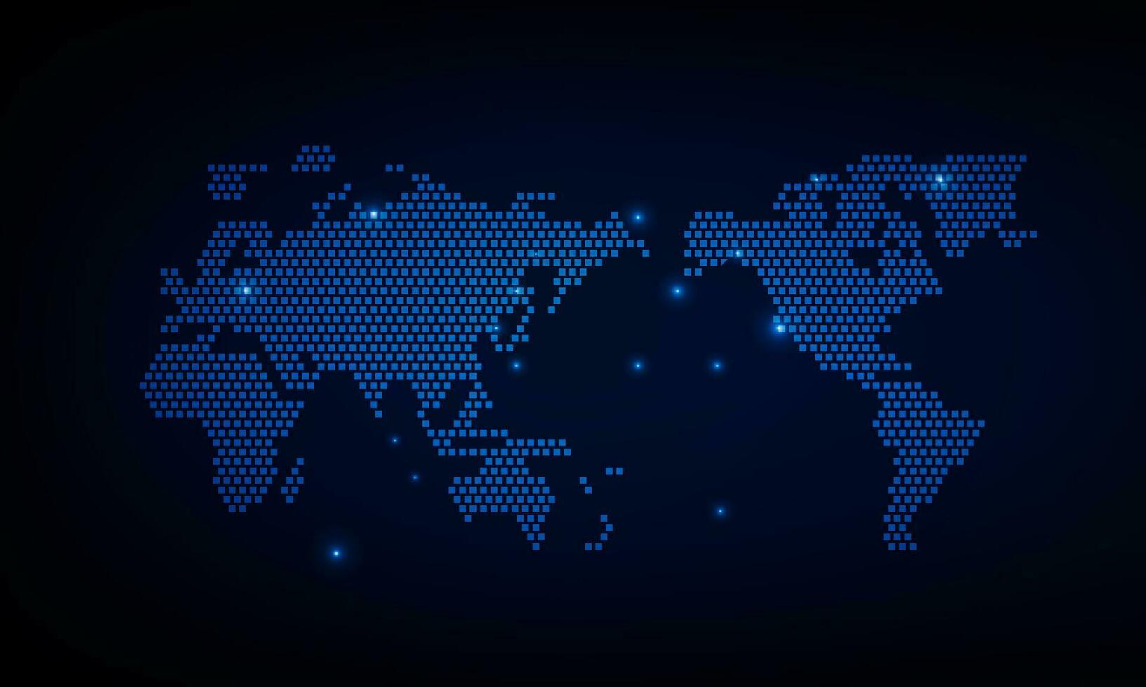 Abstract a scanning stream of binary code numbers on the monitor are the computer matrix of world map. Hitech communication concept innovation background, vector design