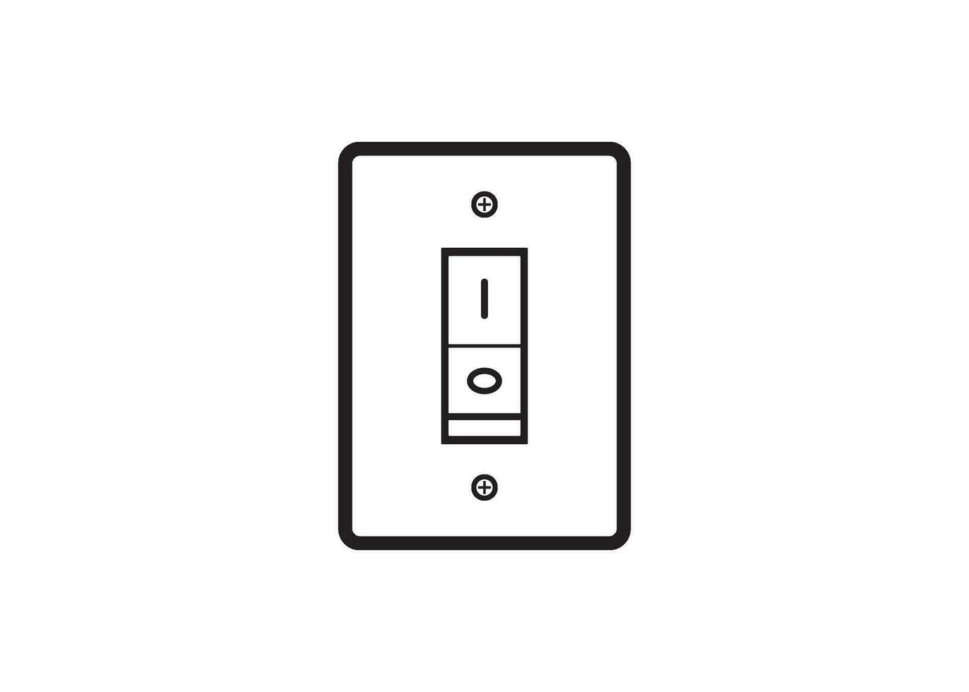 light switch icon design vector isolated