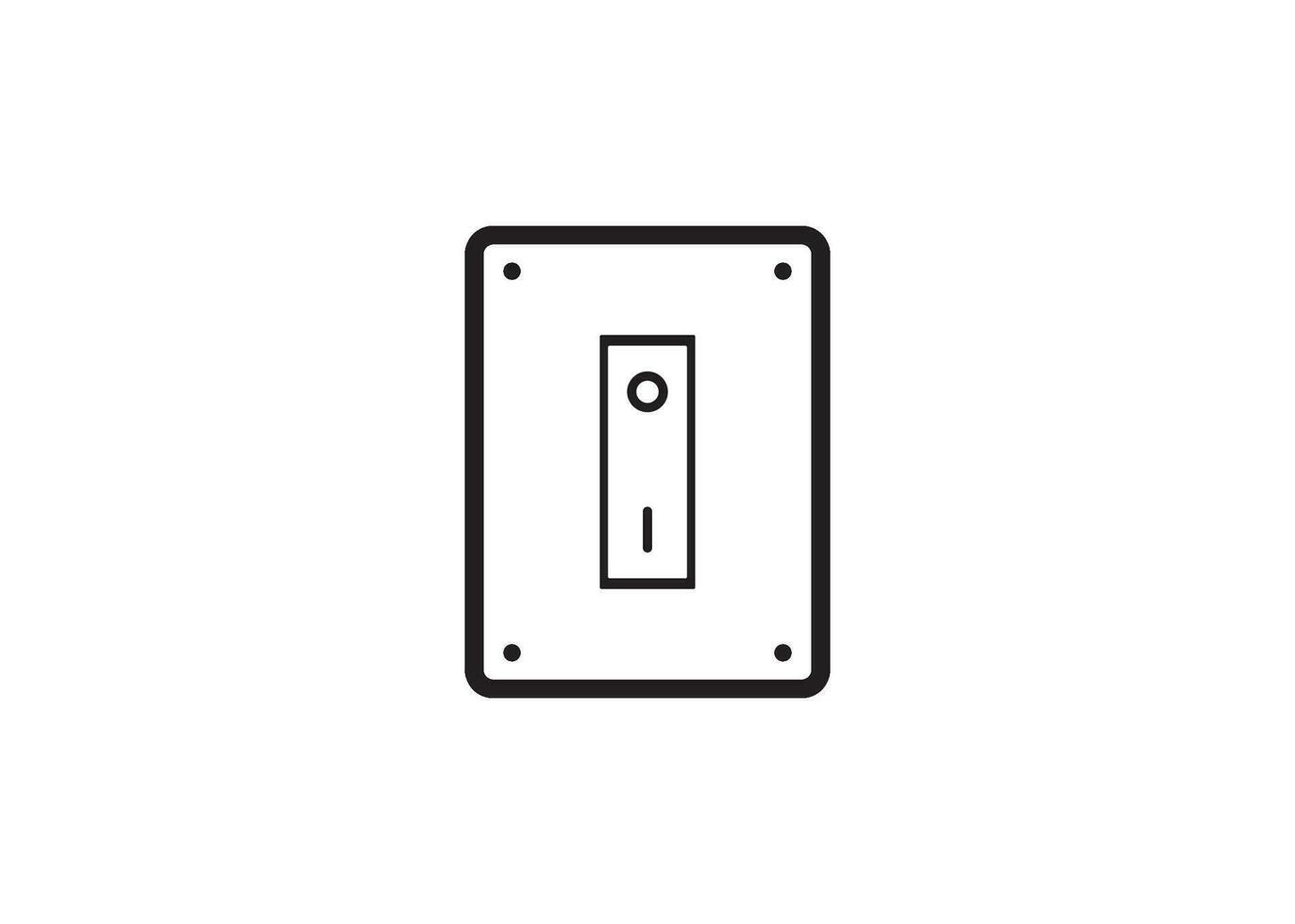 light switch icon design vector isolated