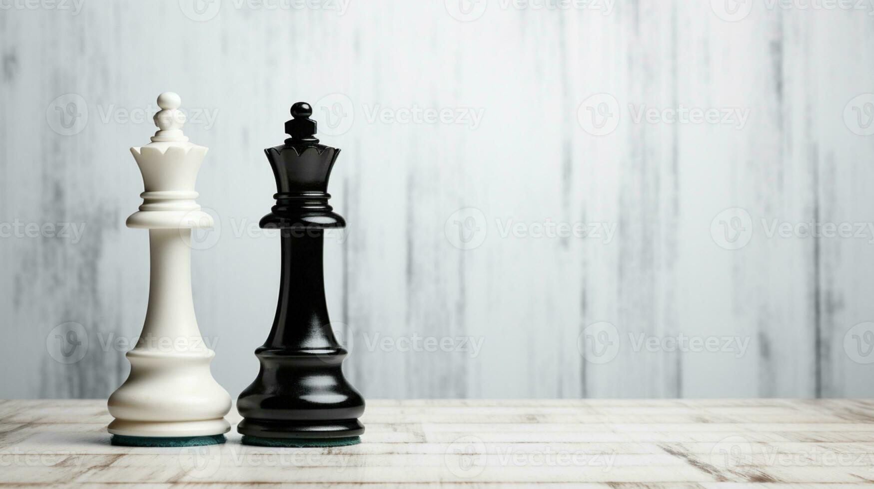 Chess Game use strategies to rules the board, Decision Making match, chess piece Isolated on White Background, AI Generated photo