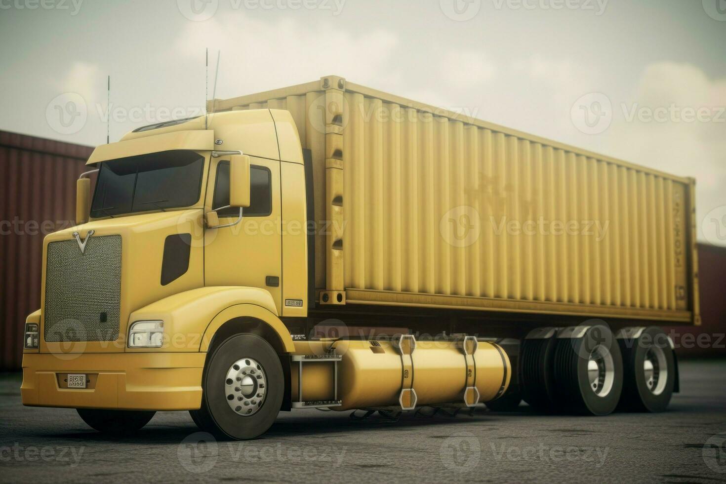 Truck large. Generate Ai photo