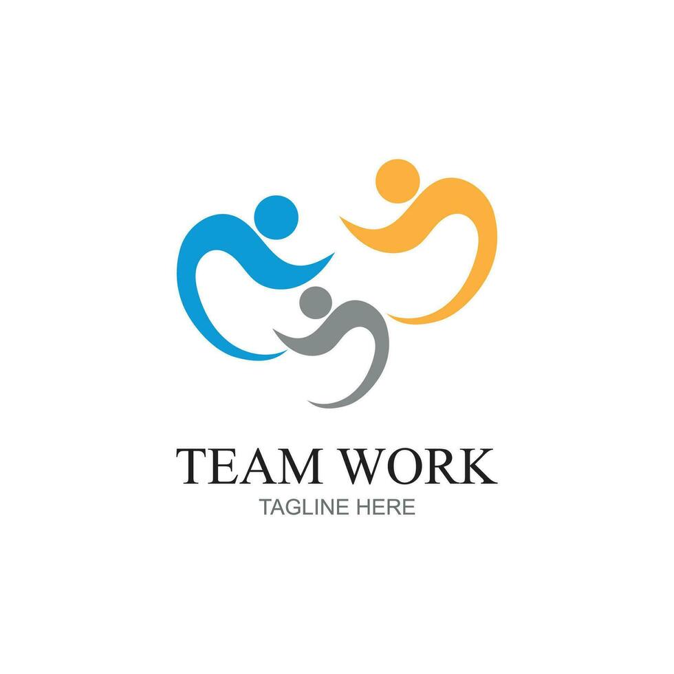 Team Work Logo Design,Together. Modern Social Network Team Logo Design vector