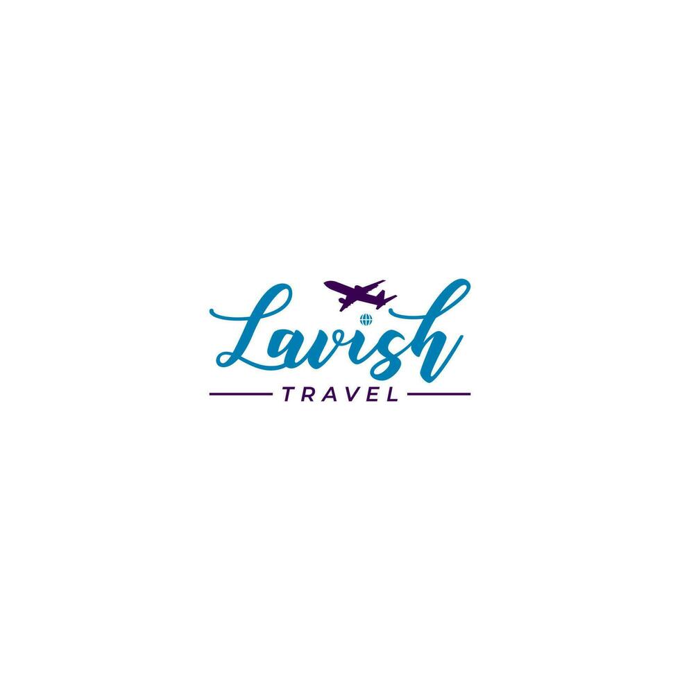 Lavish Tour Travel Logo Design Vector