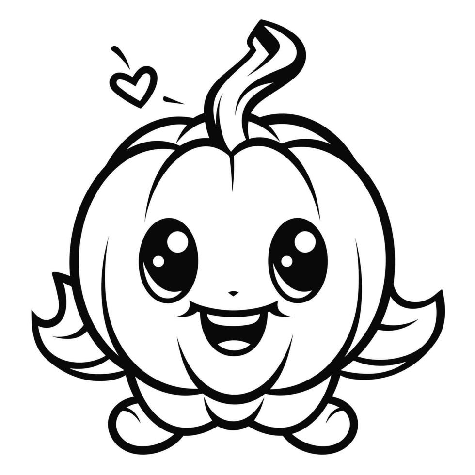 Halloween pumpkin for Happy Halloween holiday. Orange pumpkin with smile design for the holiday Halloween. vector