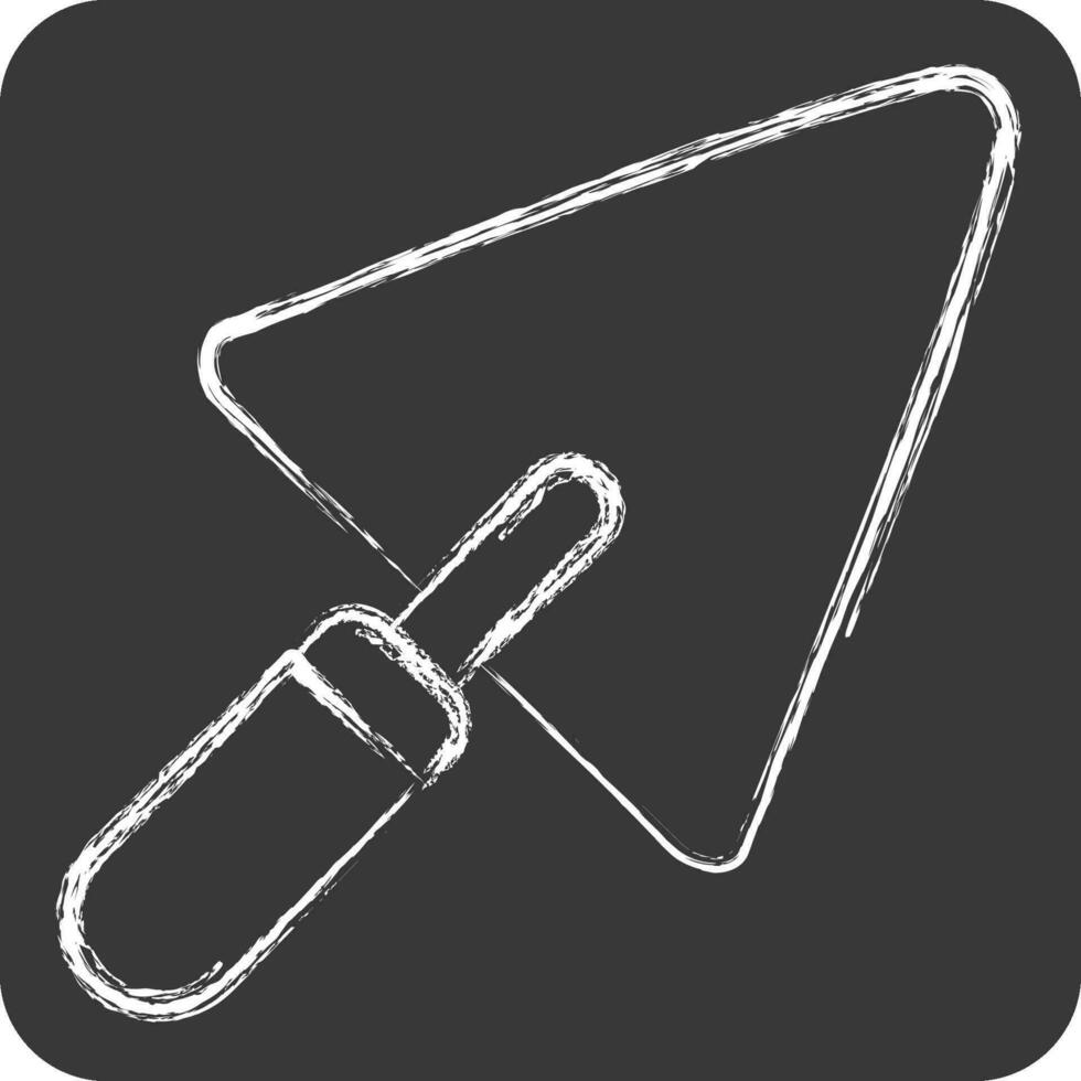 Icon Trowel 2. related to Building Material symbol. chalk Style. simple design editable. simple illustration vector