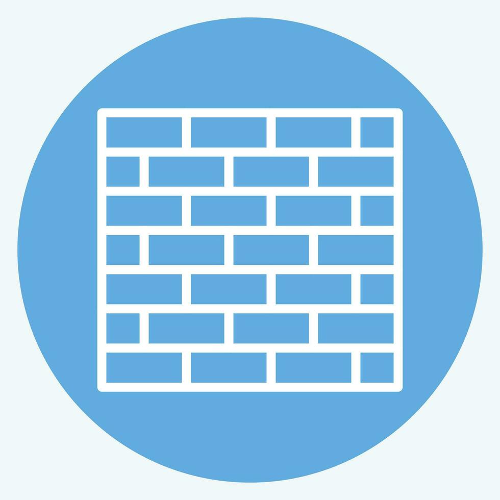 Icon Outer Wall. related to Building Material symbol. blue eyes style. simple design editable. simple illustration vector
