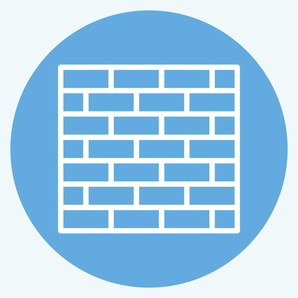 Icon Outer Wall. related to Building Material symbol. blue eyes style. simple design editable. simple illustration vector