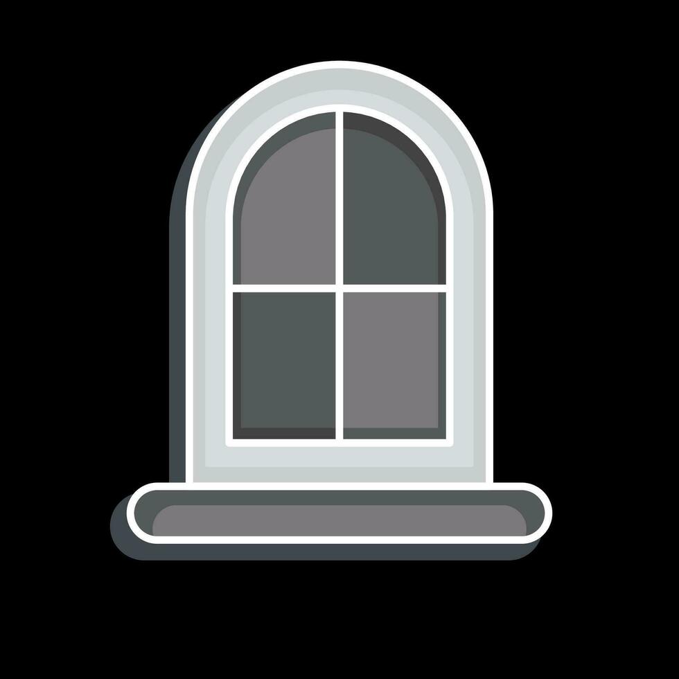 Icon Window. related to Building Material symbol. glossy style. simple design editable. simple illustration vector