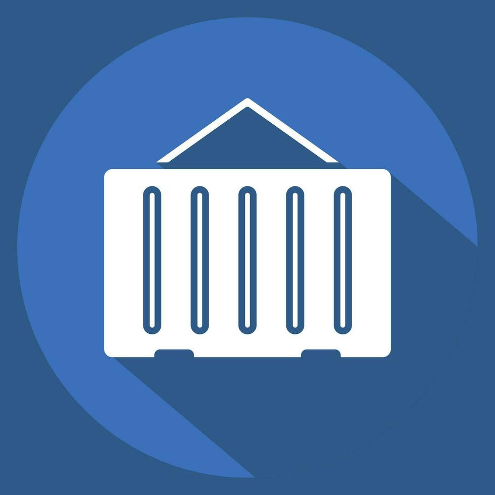 Icon Container. related to Building Material symbol. long shadow style. simple design editable. simple illustration vector