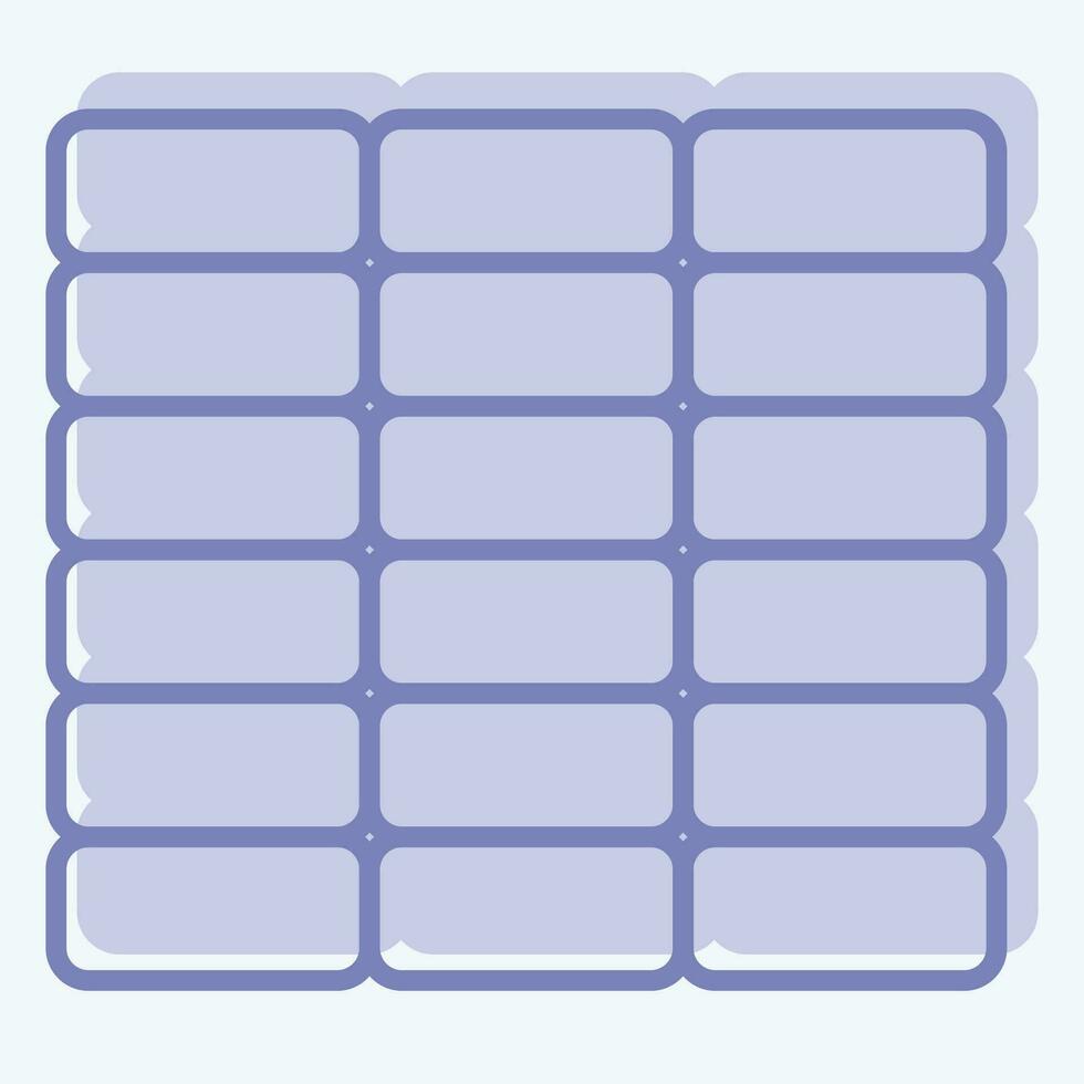 Icon Wall. related to Building Material symbol. two tone style. simple design editable. simple illustration vector