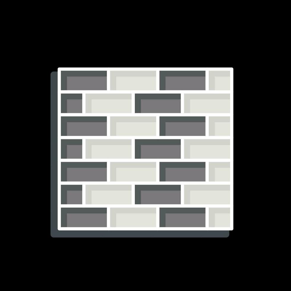 Icon Outer Wall. related to Building Material symbol. glossy style. simple design editable. simple illustration vector