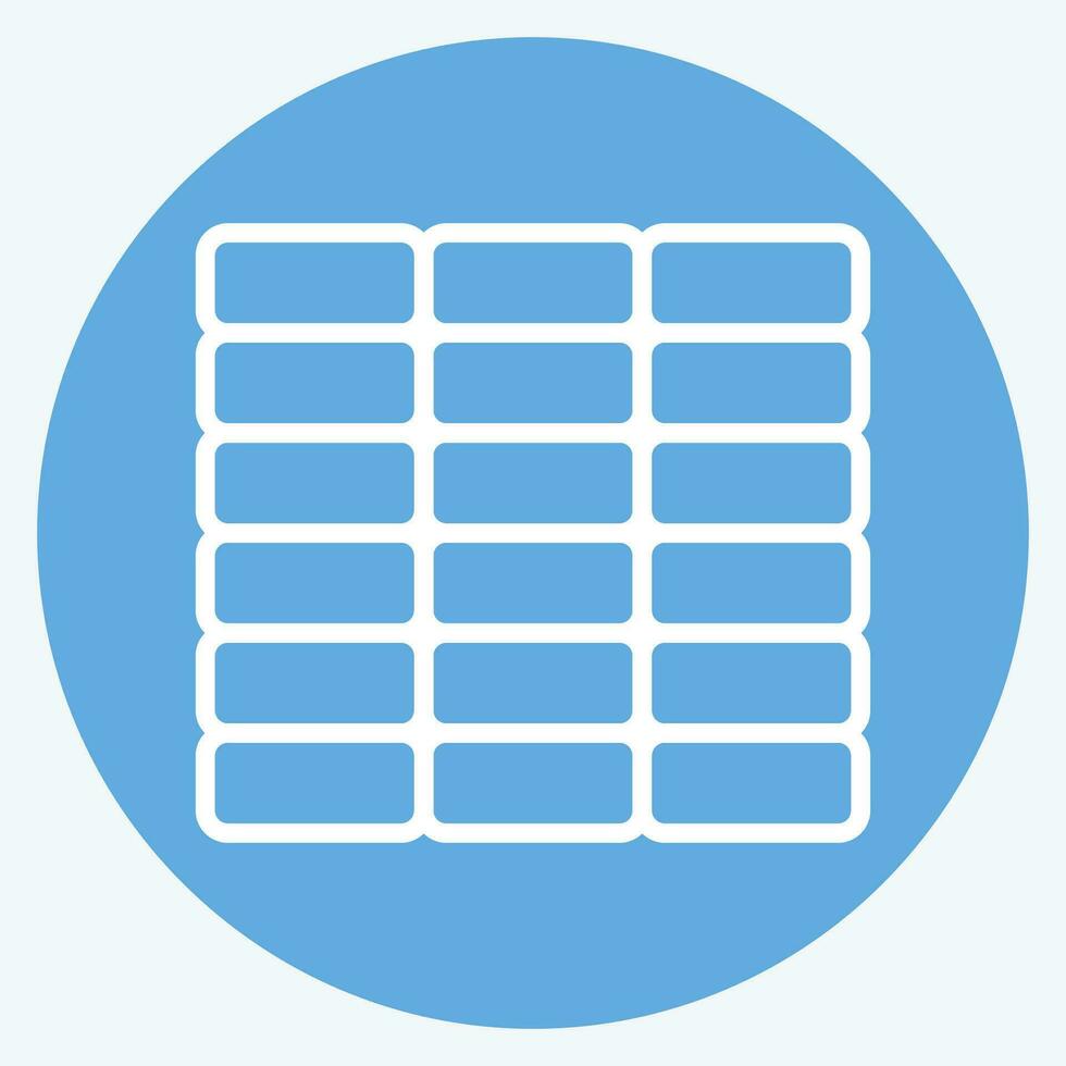 Icon Wall. related to Building Material symbol. blue eyes style. simple design editable. simple illustration vector