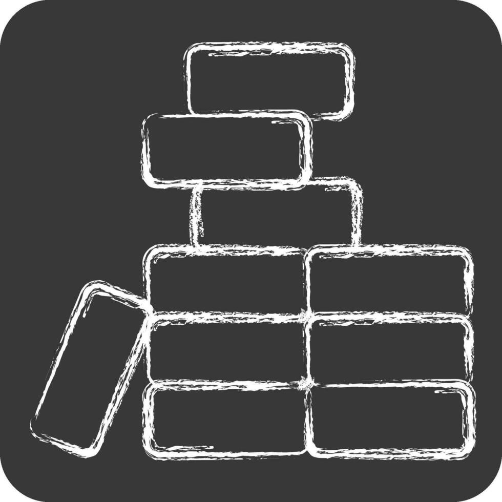 Icon Brickwork. related to Building Material symbol. chalk Style. simple design editable. simple illustration vector