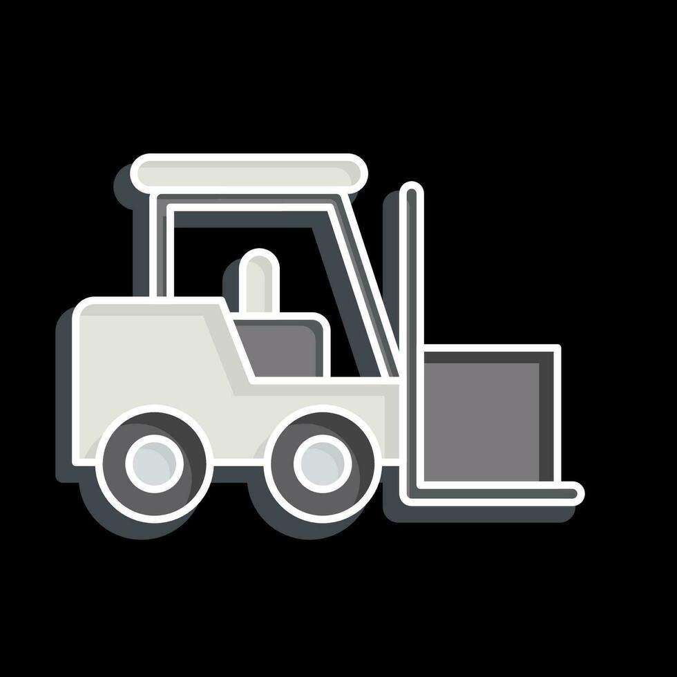 Icon Fork Lift. related to Building Material symbol. glossy style. simple design editable. simple illustration vector