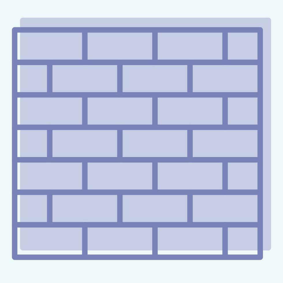 Icon Outer Wall. related to Building Material symbol. two tone style. simple design editable. simple illustration vector
