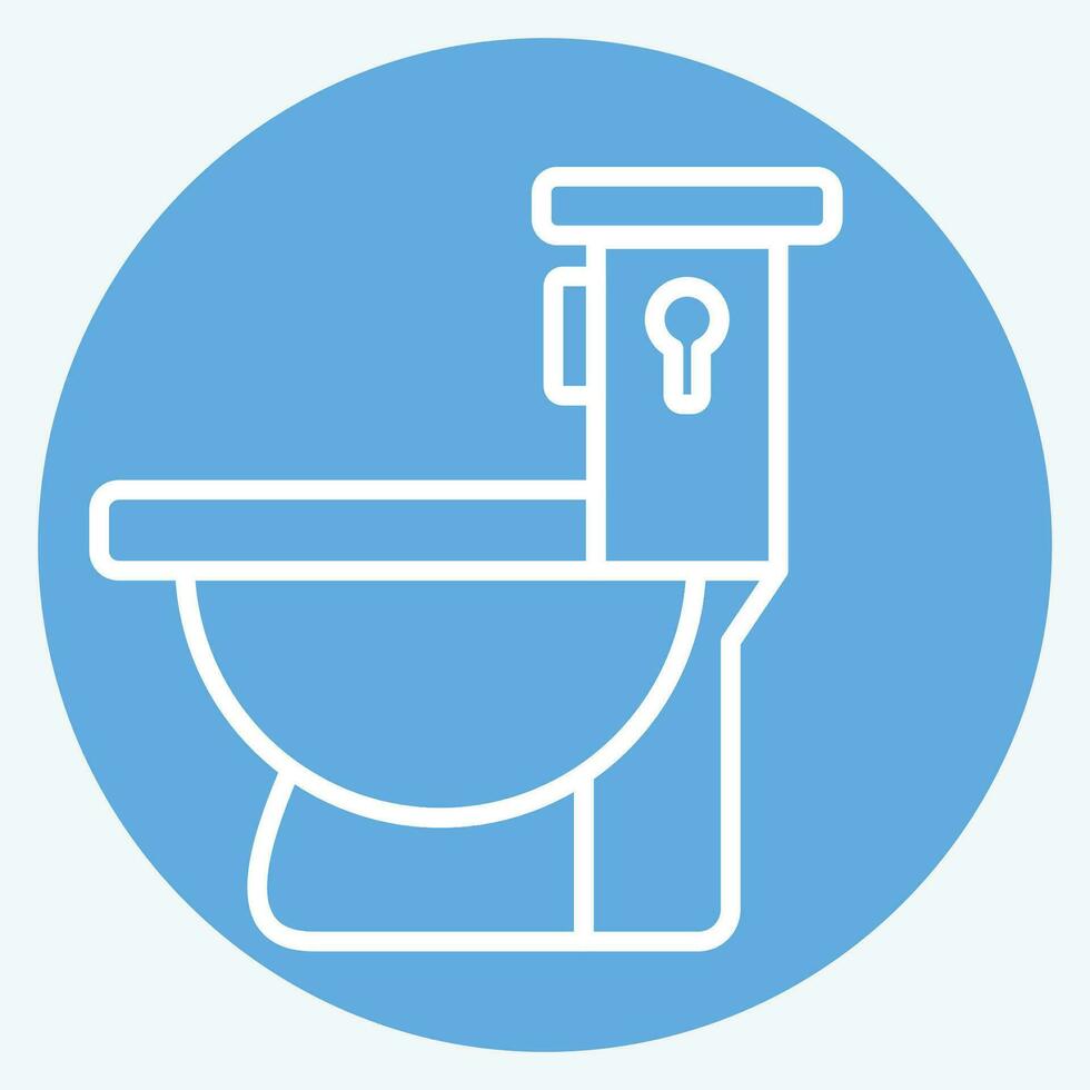 Icon Toilet. related to Building Material symbol. blue eyes style. simple design editable. simple illustration vector