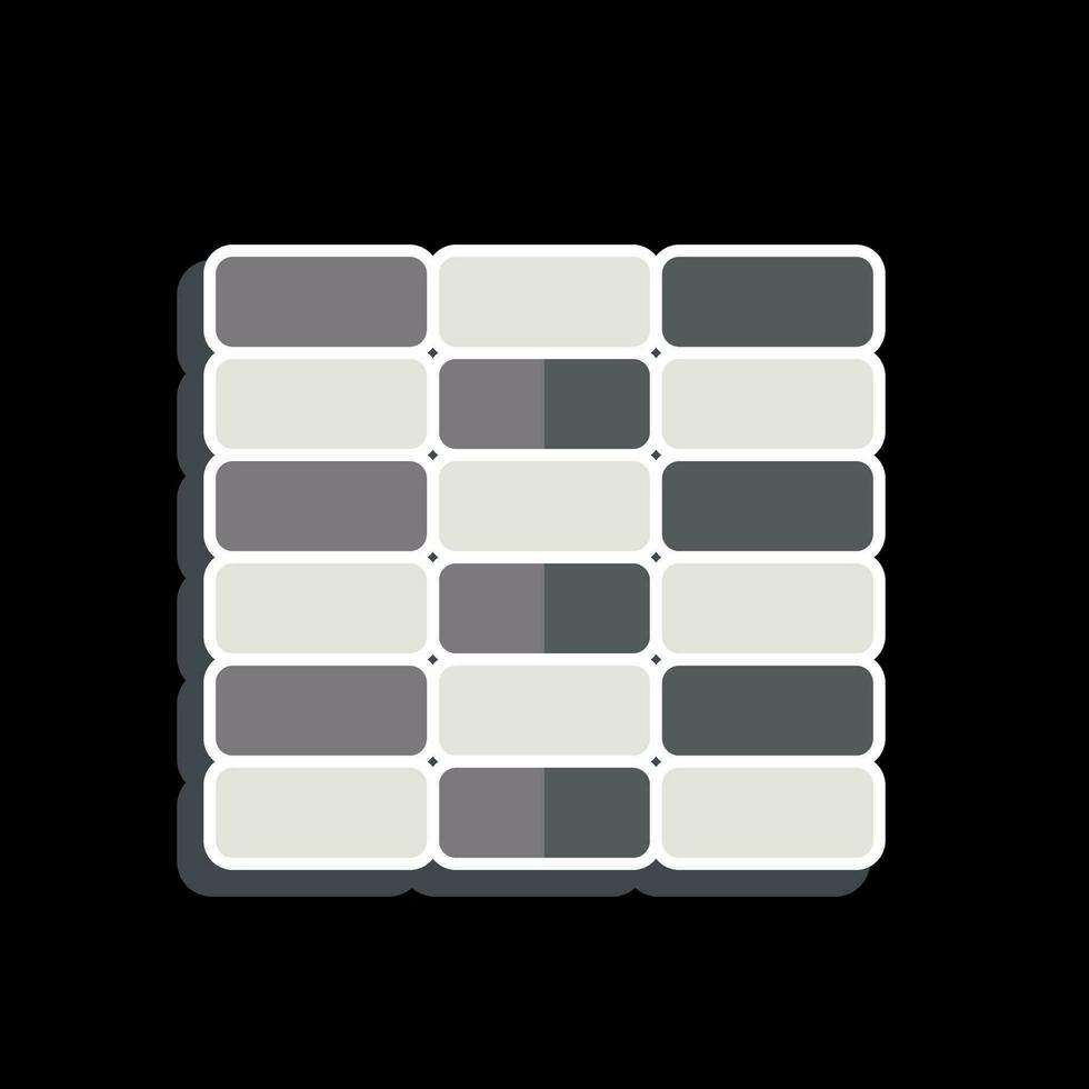 Icon Wall. related to Building Material symbol. glossy style. simple design editable. simple illustration vector
