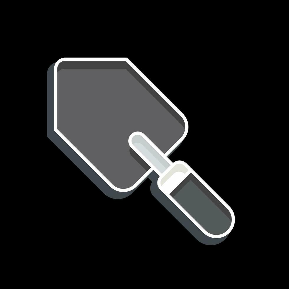 Icon Trowel. related to Building Material symbol. glossy style. simple design editable. simple illustration vector