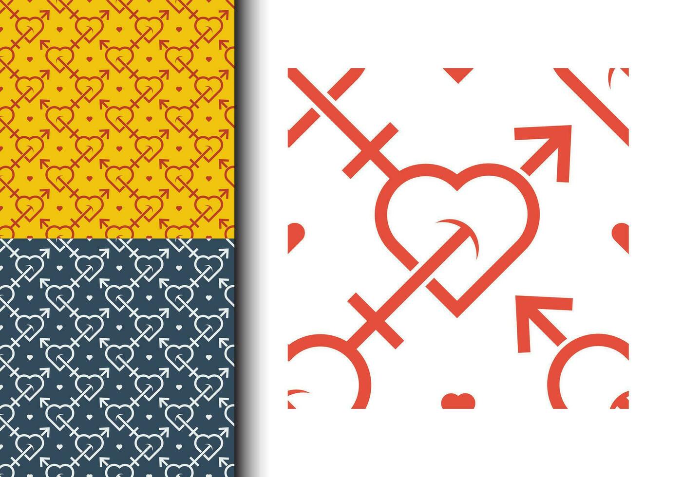 Heart outline seamless pattern element vector for background. Modern and stylish shape texture. Fit for banner, backdrop, poster, fabrique, cover. Vector Eps 10