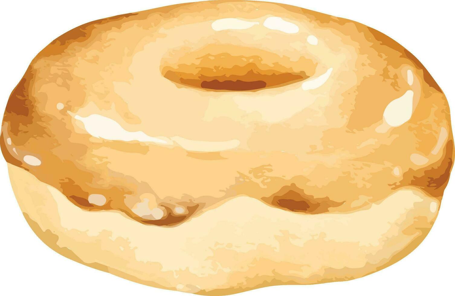 rosquilla mano dibujado acuarela ilustración aislado elemento vector