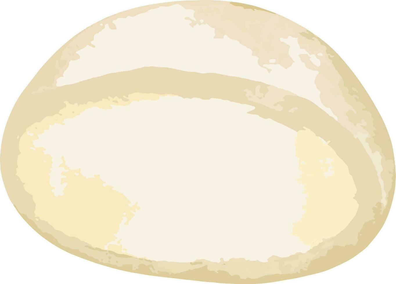 milk cream bun Hand drawn watercolor illustration isolated element vector