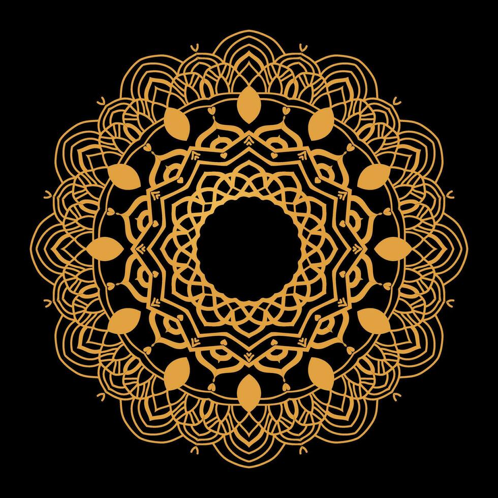 Decorative Gradient color Ornamental ethnic elements mandala Pattern background Design Pro Vector. vector