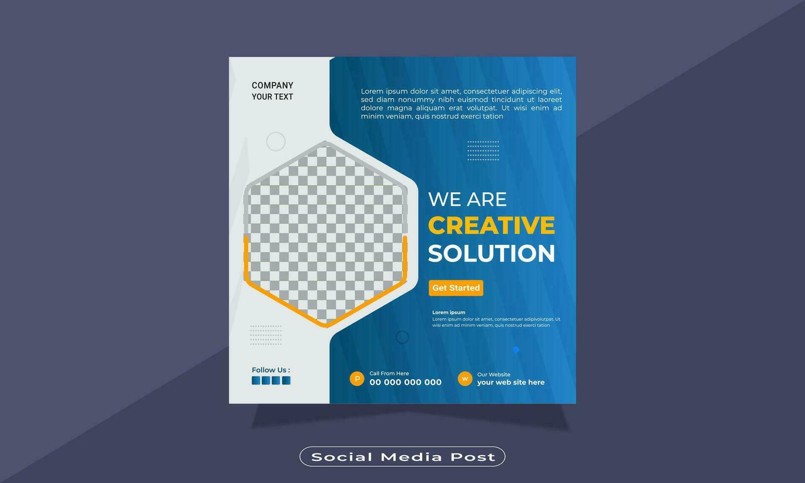 Digital marketing social media post Corporate Business Flyer Design. Promotion square instagram banner Pro Vector