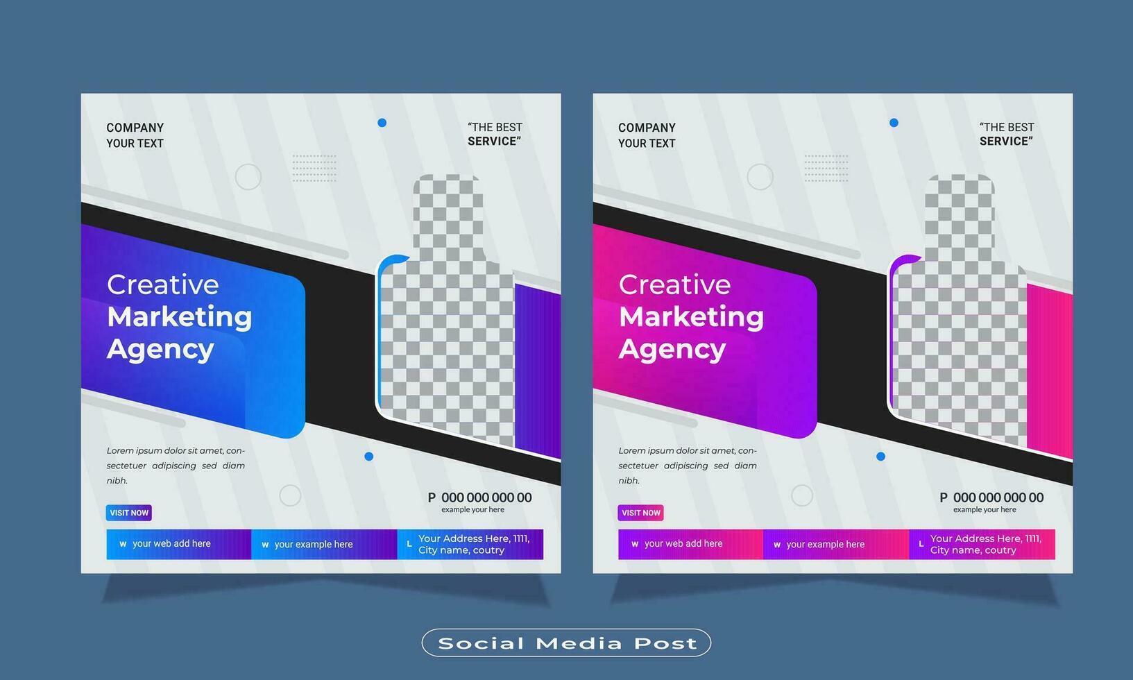 Digital marketing social media post Corporate Business Flyer Design. Promotion square instagram banner Pro Vector