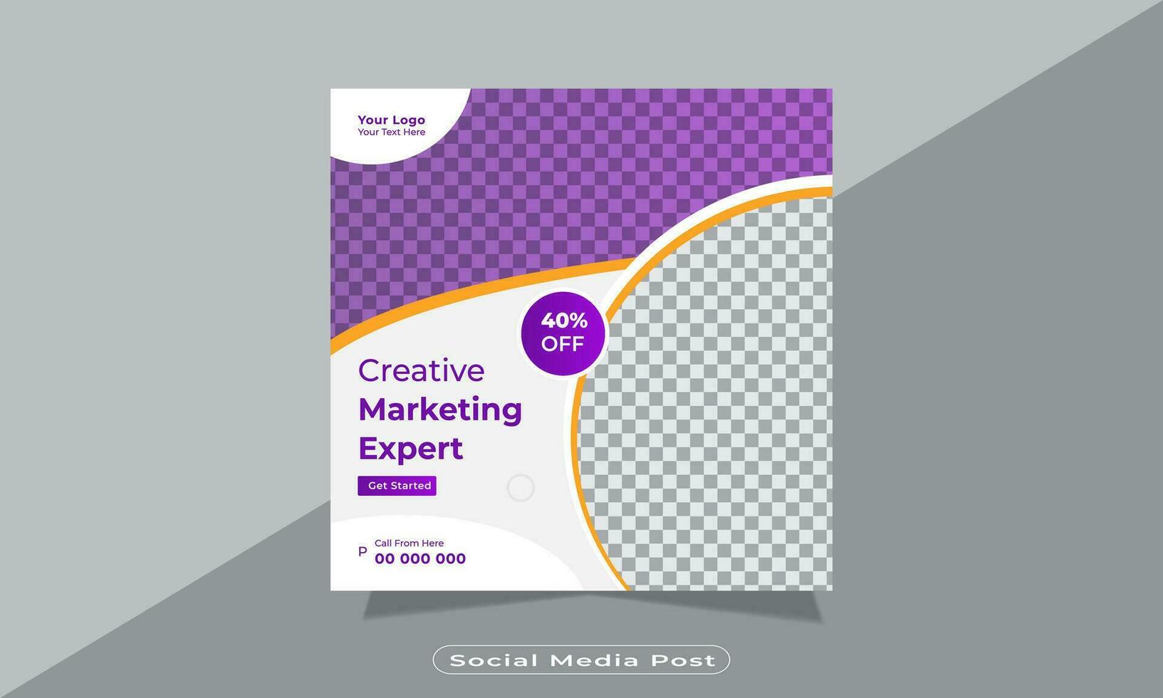 Digital marketing social media post Corporate Business Flyer Design. Promotion square instagram banner Pro Vector