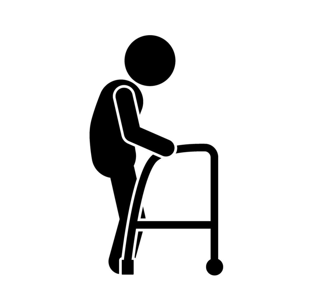 vector illustration of injured stick figure and stickman