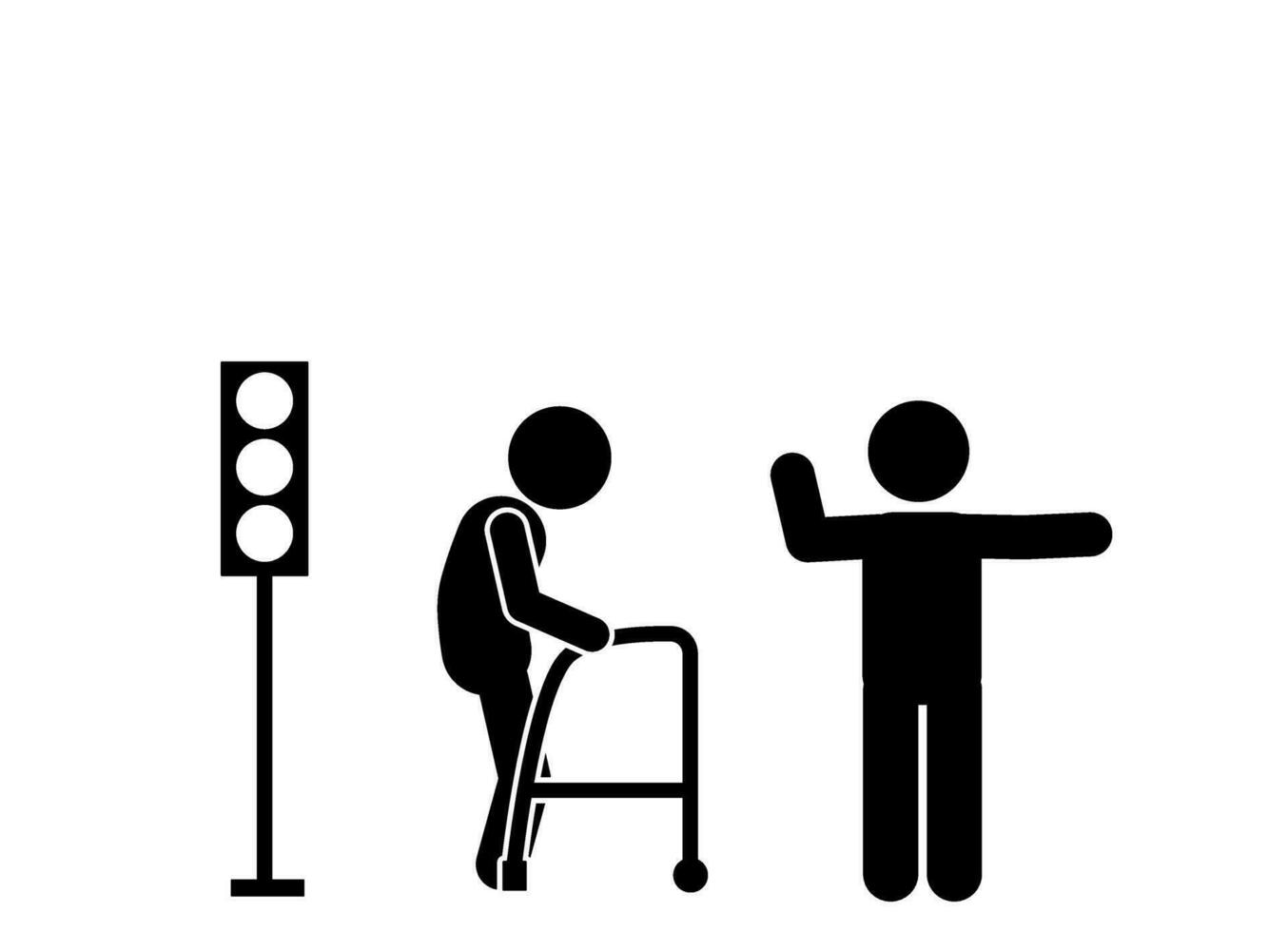 vector illustration of a person with a disability sitting in a wheelchair